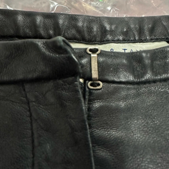 Vintage Lord & Taylor Calf Skin Leather Pants - Picture 4 of 6